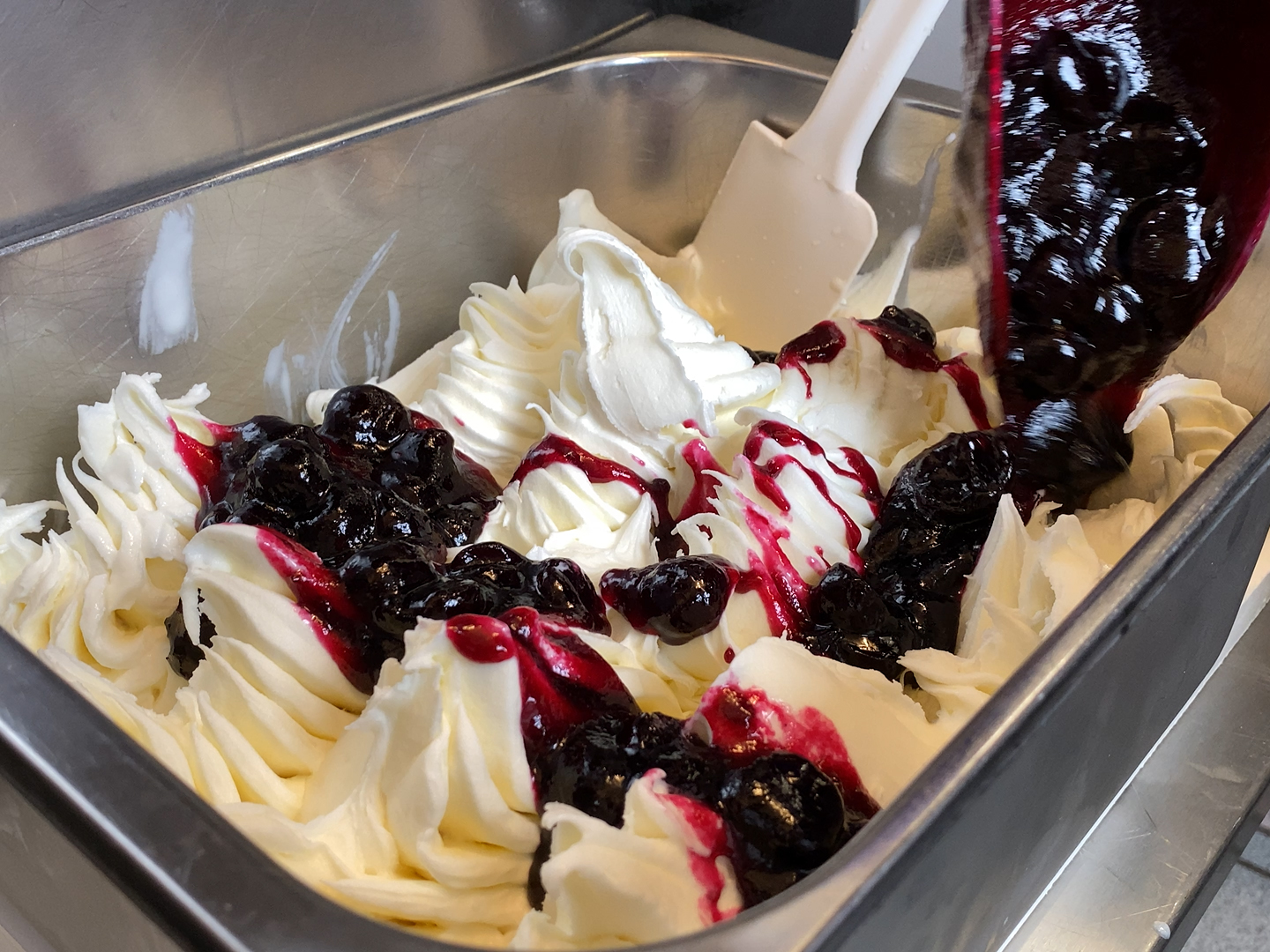 Frisch zubereitete Eiskreation